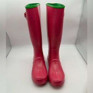 Polo Ralph Lauren, Size 6, Pink Rain Boot With Green Pony & Buckle